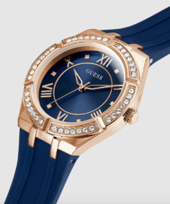Alternative view of Guess Montre analogique en silicone bleu – Montre Femme