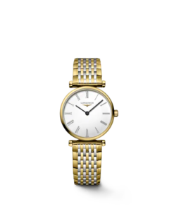 Montre LONGINES La grande classique de lôngines (24mm) cadran blanc / bracelet en acier inoxydable bicolore – Montre Femme