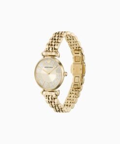 Alternative view of MONTRE À DEUX AIGUILLES EN ACIER INOXYDABLE COULEUR OR – Montre Femme