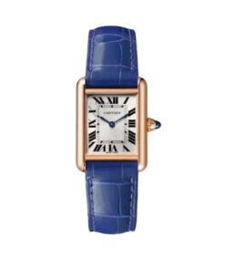 Montre Cartier Tank Louis – Rose Gold ceinture bleue – Montre Femme