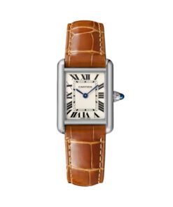 Montre Cartier Tank Must – Silver ceinture Brun – Montre Femme