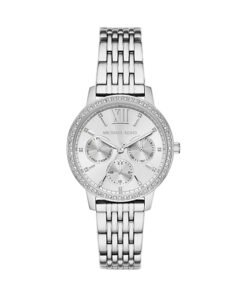 Michael Kors Outlet Montre Melissa de ton argent à pavé – Montre Femme